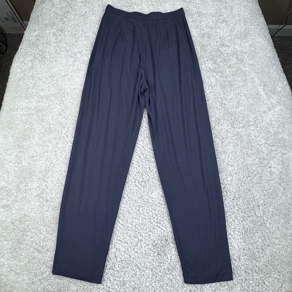 Eileen Fisher Stretch Jersey Slouchy Pull On Pants. Elastic Waist. Blue. Small - Picture 2 of 14